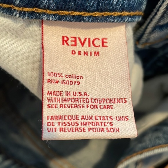 NWT Revice 90s Women Jeans SZ 32 Made in LA Unique Closure High Rise Mom Jean - Picture 13 of 14